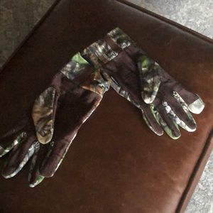 Mossy Oak Obsession Gloves with Brown Grip & iPhone Touch Sensitive EUC